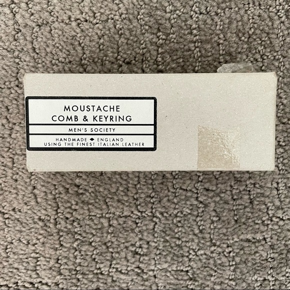 Men’s Society Mustache Comb with Blue Leather Case NWT - Picture 4 of 7